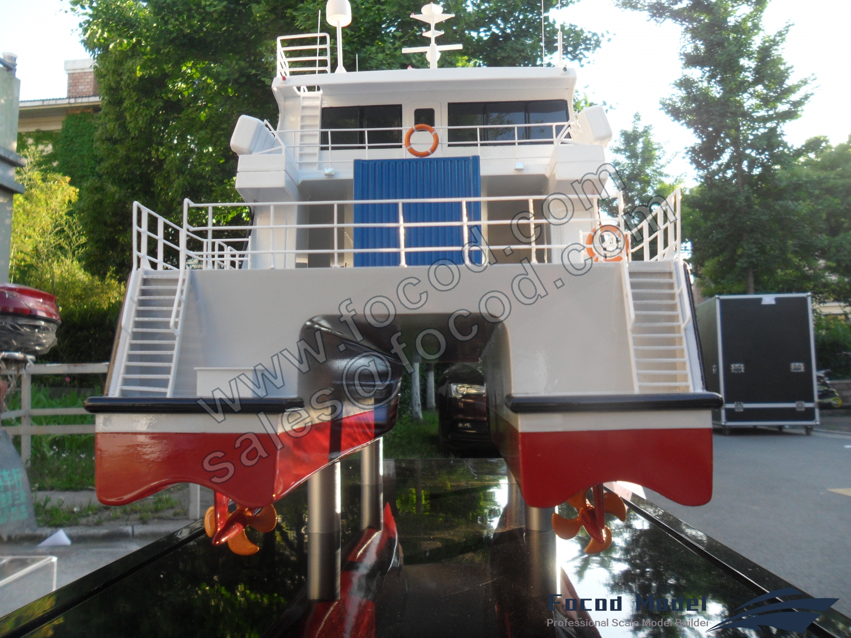 custom made model of 24m catamaran